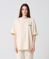 Moz Moz Color Chip Embroidered Oversized Short Sleeve T-Shirt Cream 2