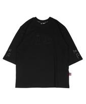 Monkey Flower Unisex Kitsch Drawing Embroidered 5/8 Sleeve T-Shirt / Mm9Wts11U4 Black L