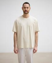 Stico Supima Cotton Round Neck T-Shirt_Yellow (Semi-Oversized Fit)_Stsvb96Nsy Yellow/95