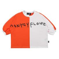 Monkey Flower Women'S Batwing Fit Contrast Crop T-Shirt / Mm1Wts10F Orange Free