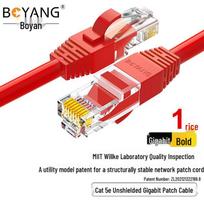 Boyang CAT5e Non-Shielded Gigabit Ethernet Cable 1m raudona