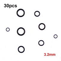 Hot Metal Black Carp Fishing O Ring Terminal End Tackle Accessory Tippet Rig Ring Flat Round Matt 3.2mm-30pcs
