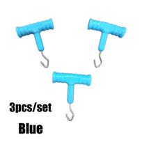 3pcs/set New ABS Material Brand Terminal Rig Making Tool Tackle of Carp Fishing Knot Puller 3PCS  Blue