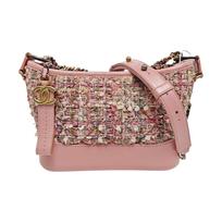 [Pre-Owned] Gabrielle Small Pink Wool Quilted Diamond Pattern Crossbody Bag - Very Good #B3RLW7 ONE SIZE