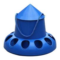 Automatinis vištų lesintuvas 11 skylučių Paukščių maitinimo kibiras Lesinimo statinė Balandžių lesintuvas Žąsų 11 Holes blue