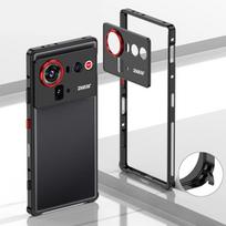 For ZTE nubia Z80 Ultra Metal Frame Heat Dissipation Phone Case with Camera Guard Ring(Black) juoda