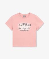 Supra Women'S Spray Graphic Point Crop T-Shirt (Pink) Bls/M