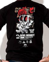 Doldol Dmk_T-Shirts_84 Graffiti Artist Devil Monkey Dmk Character Graphic T-Shirt Short Sleeve T-Shirt Light Gray/Xxl