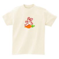 Awesome Us Pixel Carrot And Rabbit T-Shirts_4Color Cream/Xxl