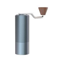 Aeronautical Aluminum Manual Coffee Grinder Black Walnut Handle CNC 38mm Conical Burr Adjustable Eco-Friendly Portable Hand (Silver,S) sidabras