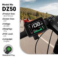 BAFANG DZ50 Ekranas Išmanusis LCD Ekranas E-Dviračiui Tinka BAFANG BBS02B BBS01B BBSHD Vidurinis Variklis gray