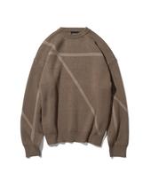 Mass Known Cross Incision Line Knit Mftnt001-Bg Beige/M