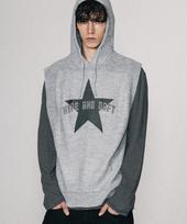 Bastic Star Knit Hoodie Vest_Melange Melange/L