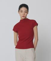 Express Holiday Jellyish Mock Neck Sleeveless T-Shirt_Burgundy Black/Os