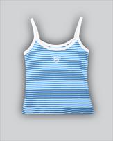 Seiseisei (W) Striped String Tank Top Sky Blue/Os