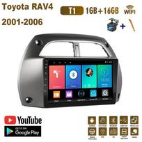 Belaidis 9 colių Android automobilio radijas, skirtas Toyota RAV4 2001-2006 automobiliniam daugialypės terpės grotuvui GPS navigacijos galvutė WIFI 1+16GB