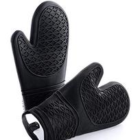 Mittens Oven, Silicone Gloves Oven Gloves Kitchen With Anti-Slip Coating And Heat Resistance 250 °C / 482 °F, Professional Kitchen Mittens 33x19x2cm