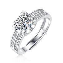 Bague Ringen S9251ct Moissanite Bull Head fejerverkai Creative Trend Alive Moterų žiedas Nude Cargo balta
