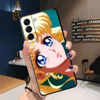 Juodas minkštas telefono dėklas, skirtas Samsung Galaxy S21 S9 S7 S10e S20 FE S8 S10 S22 Ultra 5G S21 Plus mielas SailorS animacinio krepšio dangtelis Samsung Note20 Ultra white