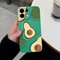 For Oppo Realme 8 9 5 6 7 10 Pro Plus K12 A5 A5X Cover Case Pretty Avocado Pattern Liquid Silicone High Quality Dustproof Shell For Oppo Bumper Casing Oppo K13 5G
