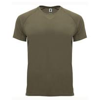 Roly Sport Mens Bahrain T-Shirt 3XL armijos žalia spalva