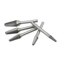 Karbidiniai frezos antgaliai, vieno pjūvio rotaciniai failai, 6 mm kotas metalo apdirbimui, medžio drožybai, paviršių valymui