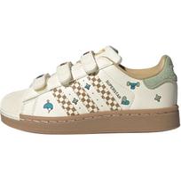Adidas Originals Superstar 2 Cf Classic Shell Toe Low Top Kids Sneakers Kids Sneakers White Brown JS2470 30½