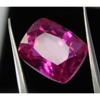 10 Ct Natural Ruby Pink Cushion Cut CERTIFIED Gemstone For Jewelry Making 12.5 mm approx rožinė