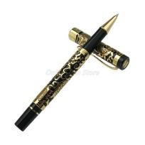 Jinhao 5000 Metal Dragon Texture Carving White Barrel Gold Trim Roller Ball Pen Professional Office Stationery Writing Accessory juoda