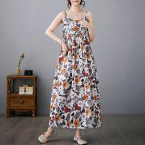 Party Dresses Ladies Summer Smudging Polka Dot Big Swing Temperament Elegant Thin Artistic Long Strap Dress Woman Clothing XS