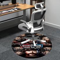 WWE Survivor Series War Games,Wrestling Event Chair mat Round Rug Office carpet, Machine Washable, Non slip, Suitable for Living Rooms, Bedrooms 80cm