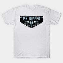 Men Black Print T-shirt P.K. Ripper Bmx Racing No-Cut Heat Transfer Print Cotton Tshirt 4XL balta