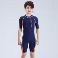 Boys' Plus-Size One-Piece Swimsuit blue