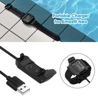 1m greito USB įkrovimo laidas, nešiojamas išmaniojo laikrodžio įkroviklis Huami Amazfit Neo China Mainland blue