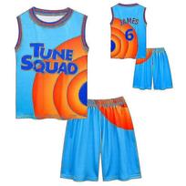 6-14 metų vaikiški Space Jam marškinėlių komplektai Krepšinio sportinis kostiumas 120CM