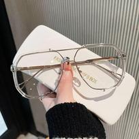 Unisex Vintage Blue Light Blocking Glasses Men Women Fashion Large Frame Optical Spectacle Eyeglasses Double Bridge Eyewear skaidri