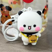 In Stock Panda Bubu And Yier Pendant Dolls Kawaii Toys Cute Cartoon Bear Doll Key Chain Backpack Couple Gift Kid Friendly Entertaining Fun Play Safe