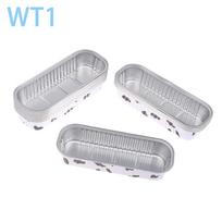 10 vnt. Mini keptuvės su dangteliais/be 6,8 Oz stačiakampės aliuminio folijos kepimo skardos Daugkartinio naudojimo mini duonos indai Muffin formelės 1 balta