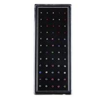 60Pcs/Set Unisex Bent Cubic Zirconia Stainless Steel Nose Stud Piercing Jewelry