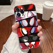 Spiderman Gwen Miles Morales Transparent Phone Case For iPhone 17 Pro Max 17E 11 12 13 14 15 16 Pro Max Plus 17 Air 16E XS Cover iPhone 7