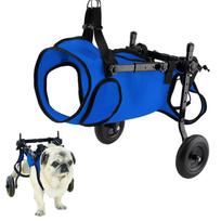 1Pcs Pet Wheelchair Cart Dog Rehabilitation Walking Aid Cart Hind Limb Paralysis Disabled Elderly Pet Walking Aid Cart XS（old） mėlyna