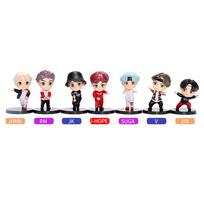 Hot7pcs/Set Bangtan Boys Groups Rm Jin Suga Jhope Jimin V Jungkook Doll Model Toy Action Figure Star Idol Adorable Present Designed For Children