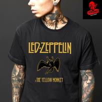 Led Zeppelin #034;The Yellow Monkey#039; Metal Rock Band Unisex Cotton TShirt S–3XL Unisex T-Shirt S
