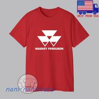 Massey Ferguson Tractor Men#039;s Red Size S5XL Unisex T-Shirt XL