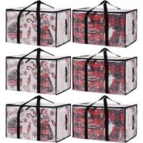 Moving Bags Heavy Duty Extra Large, Alternative for Moving Boxes & Moving Supplies, Storage Bags for Clothes with Handles & Zippers(Clear, 6 Pack)