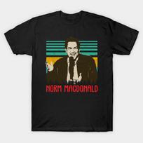 Men Black Print T-shirt Norm Macdonald No-Cut Transfer Paper Print Cotton Tshirt XL juoda