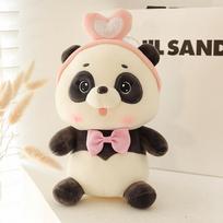 Cute Baby Panda Plush Toys Lovely Soft Stuffed Cartoon Animals Dolls for Birthday Christmas Gift 25cm balta