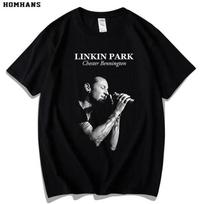 Hot Sale Red Han Linkin Park Short-sleeved T-shirt Men Women European and American Rock Band Tide Cotton Loose Casual Oversized Top Summer New Tee 4XL