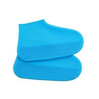 Waterproof Silicone Shoe Cover Recyclable Boot Cover-Protector For-Outdoor Rainy S mėlyna