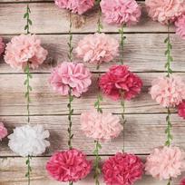 2.5m Tissue Paper Pom Pom Garlands Simulated Hanging Artificial Flowers Flowers Garland For Birthday Decorations